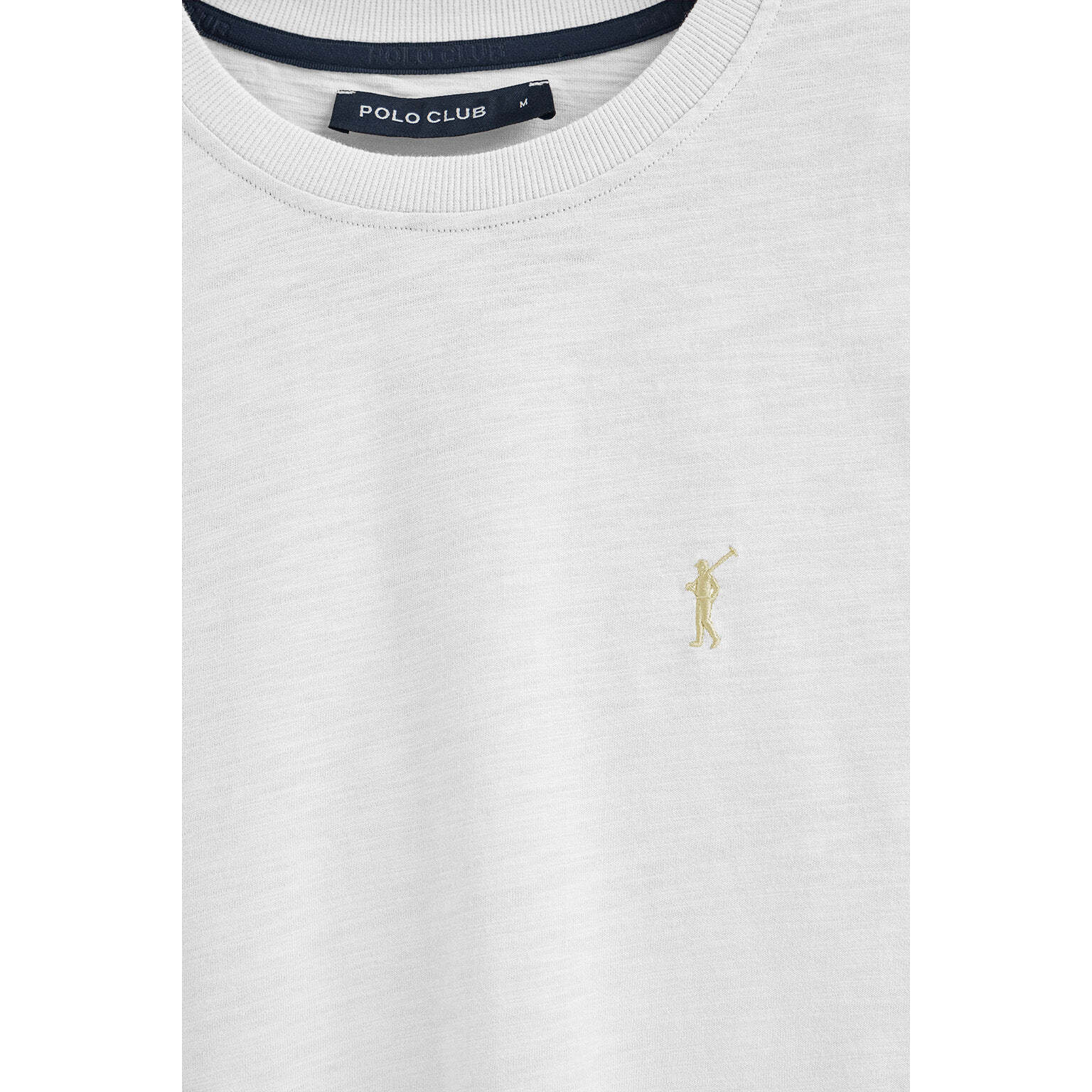 Camiseta blanca de algodón flamé y bordado Rigby Go