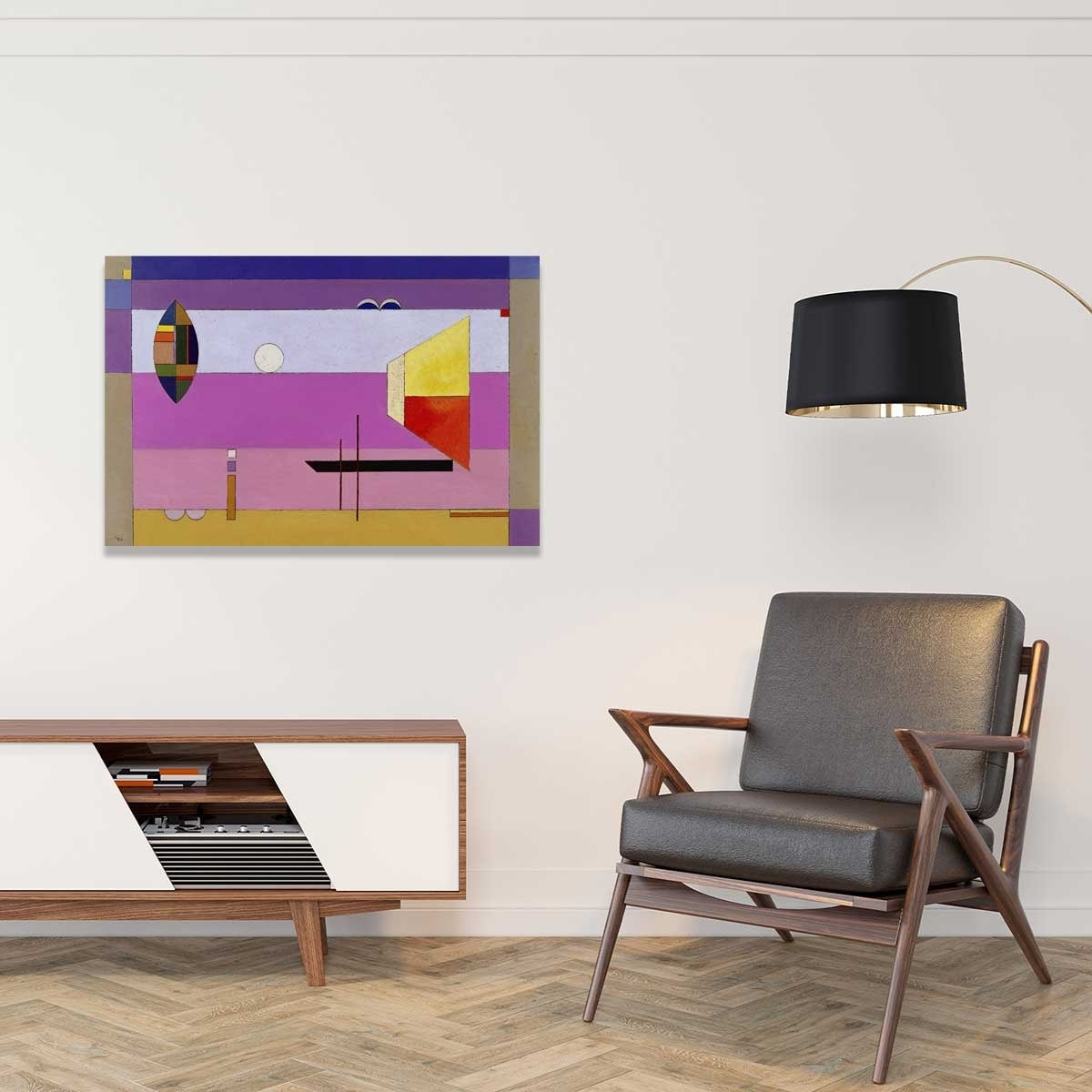 Tableau d'art classique Colds Stripes par Kandinsky Tableau plexiglas