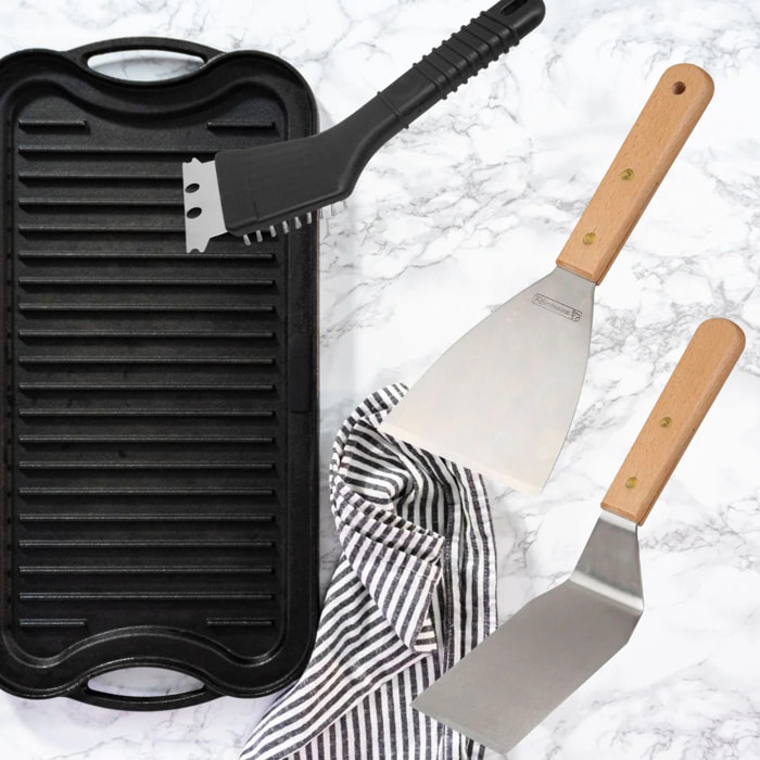 Ensemble 3 ustensiles professionnels pour plancha FM Professional