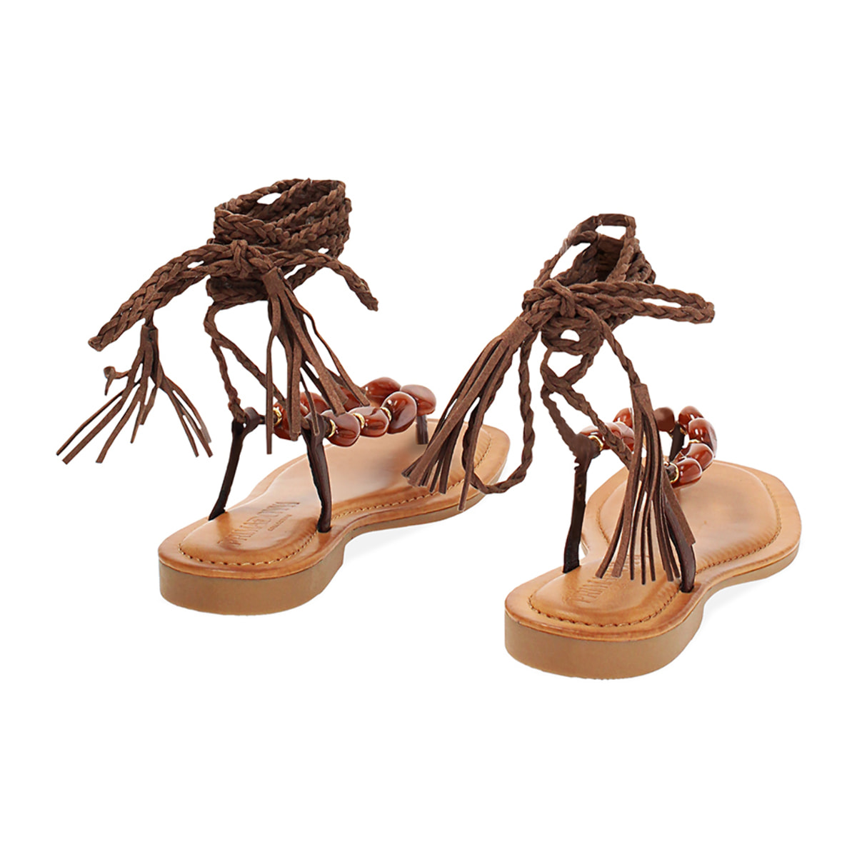 Sandalias bajos de mujer marrones