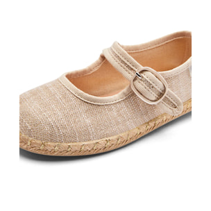 Alpargatas de Niña Esparto Hebilla Ajustable