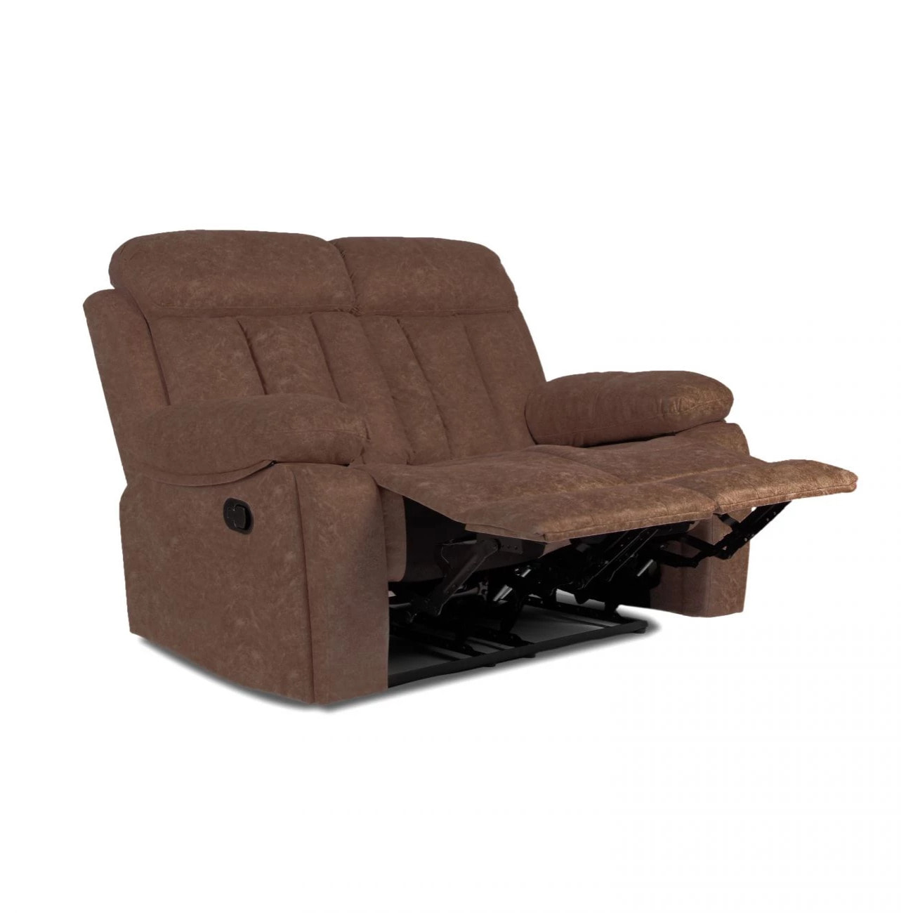 Sofá relax de 2 plazas con reposapiés elevable en chocolate 152 cm Kendal Chocolate