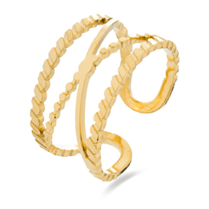 Anillo acabado en oro amarillo de 18K