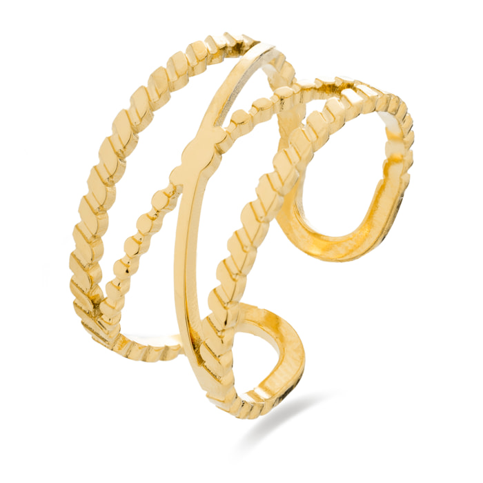 Anillo acabado en oro amarillo de 18K