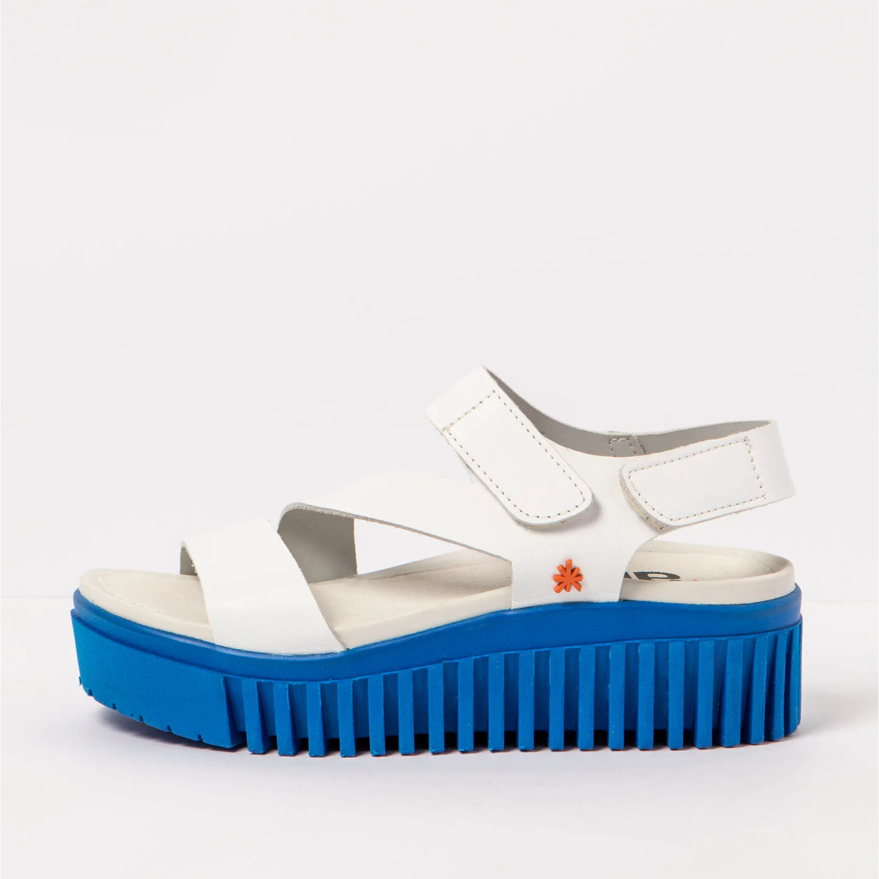 Sandalia de cuña 1573 NAPPA WHITE-BLUE/BRIGHTON color White-blue