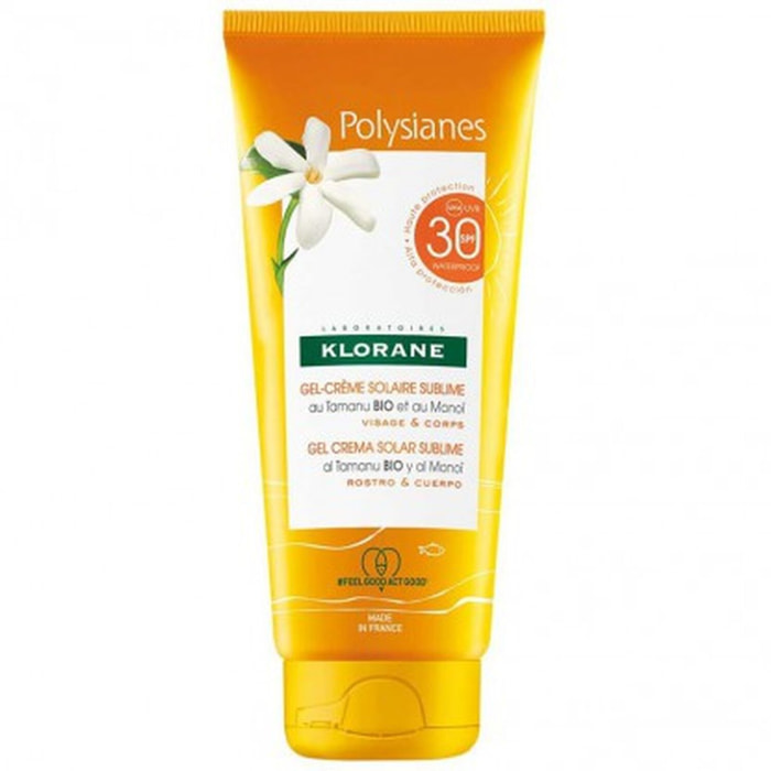 Gel Crème Solaire Sublime SPF30  - Au Monoi et Tamanu Bio 200 ml