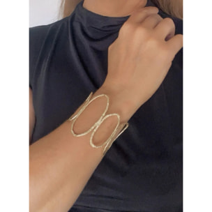 Brazalete Orion en laton dorado ajustable