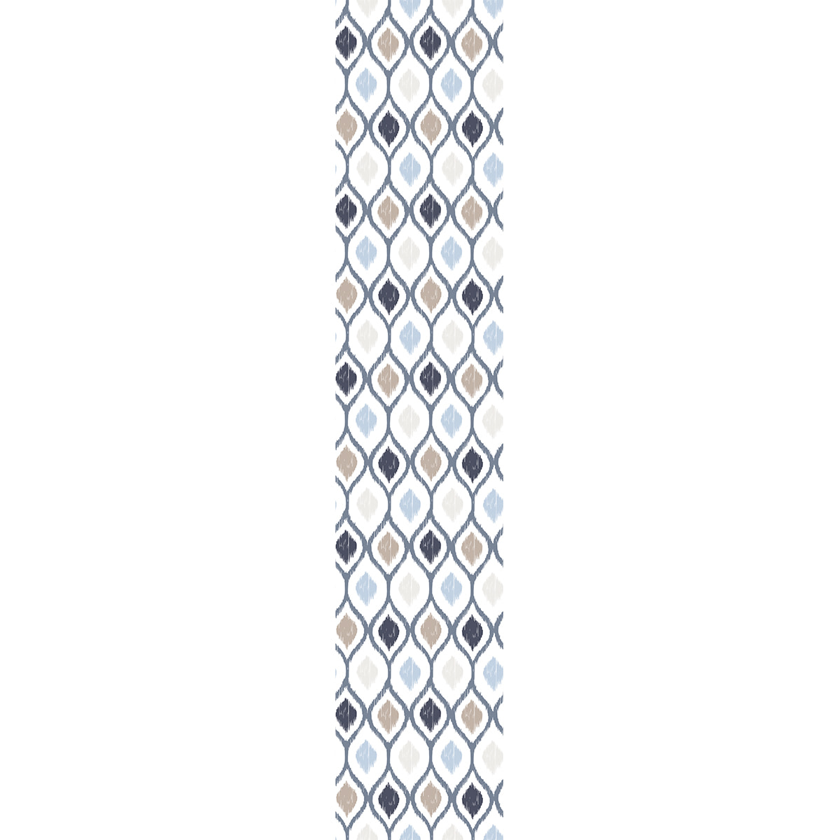 Papier peint intissé pré-encollé - LOSANGES RÉTRO NUANCES DE BLEU - 1 rouleau