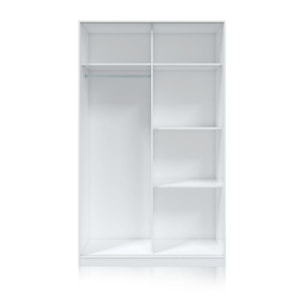 Armario Show 120 Blanco Artik (Blanco Mate) - Gris Cemento