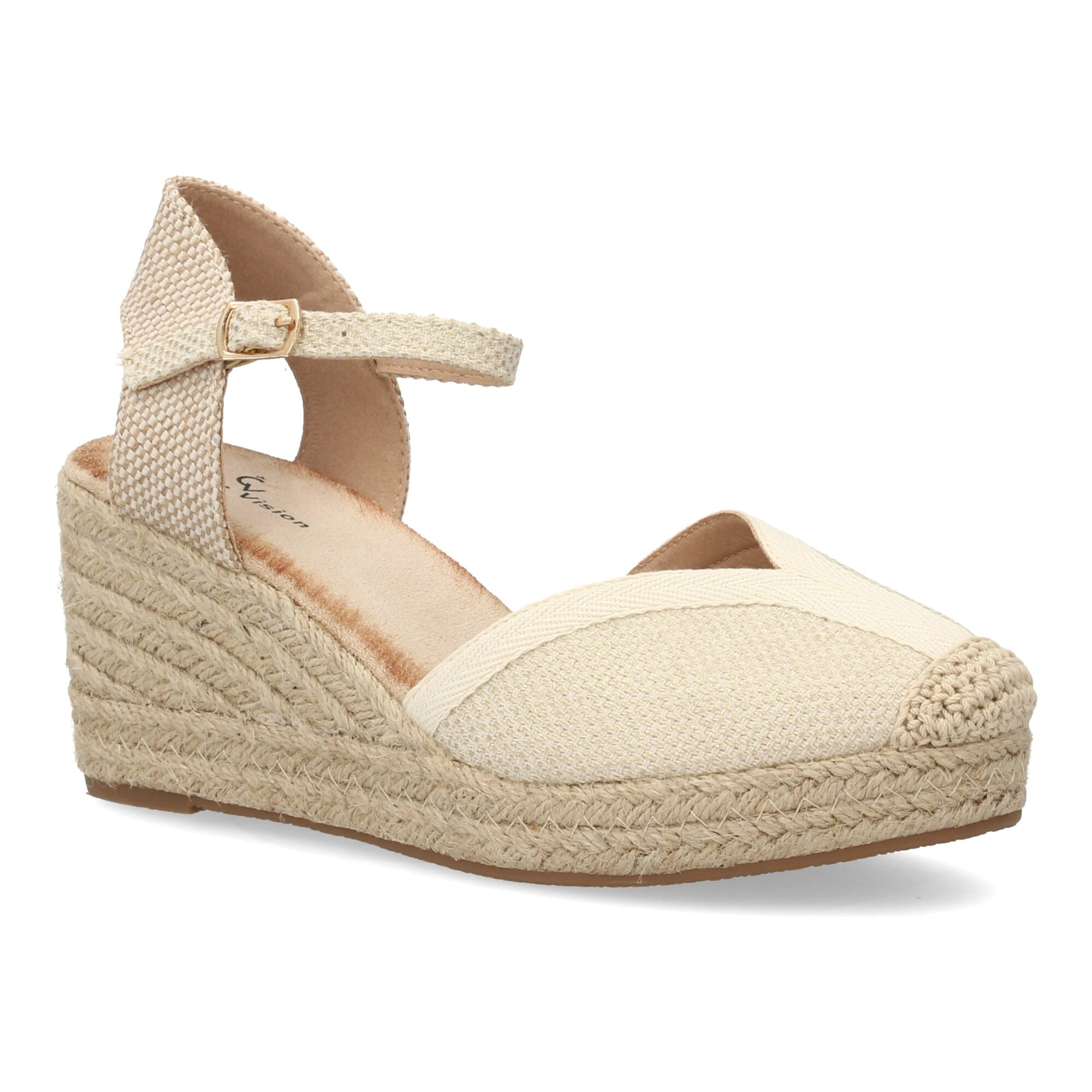 Alpargatas de cuña clásicas cómodas para mujer