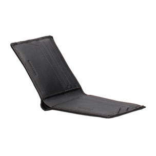 Portafoglio uomo in vera pelle - Modello Erebo Pro - Casual - 9.5 x 11.0 x 2.0 cm