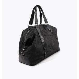 Borsa weekend in nylon jacquard camouflage.