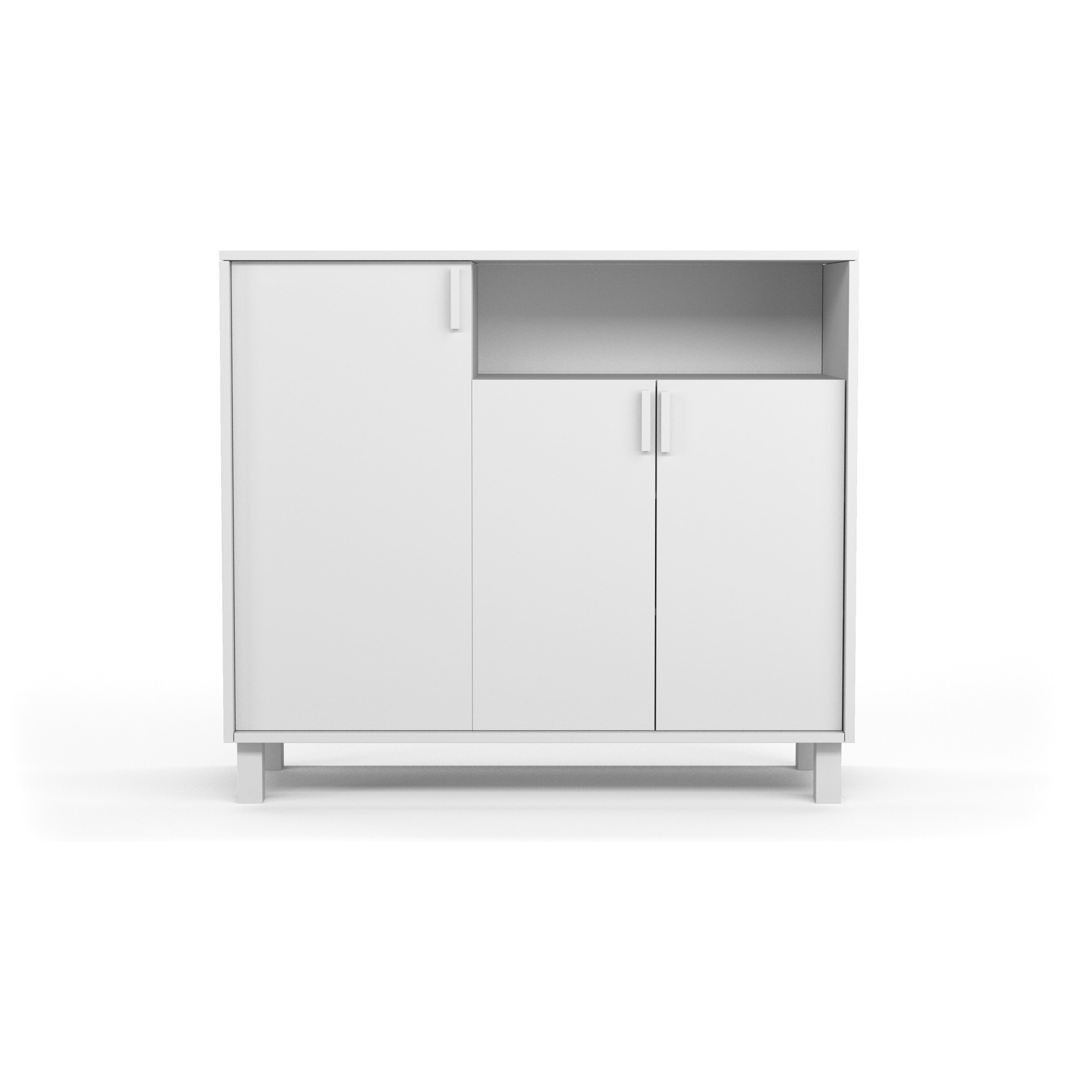 Zapatero Dyrnes melamina blanco 88x100x37 cm