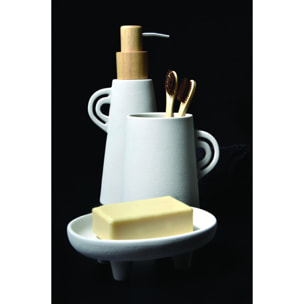 Porte savon en Grès ORGANIC Ecru Spirella