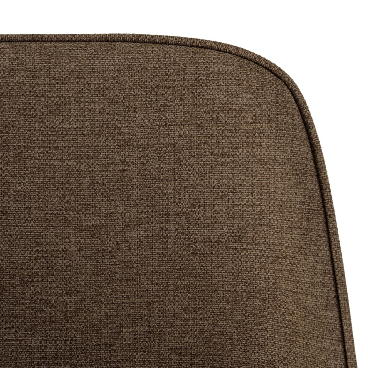 TOM - Lot de 2 chaises tissu marron dossier droit pieds acier noir
