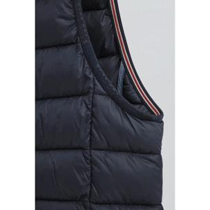 Chaleco ultralight azul marino con logo Rigby Go