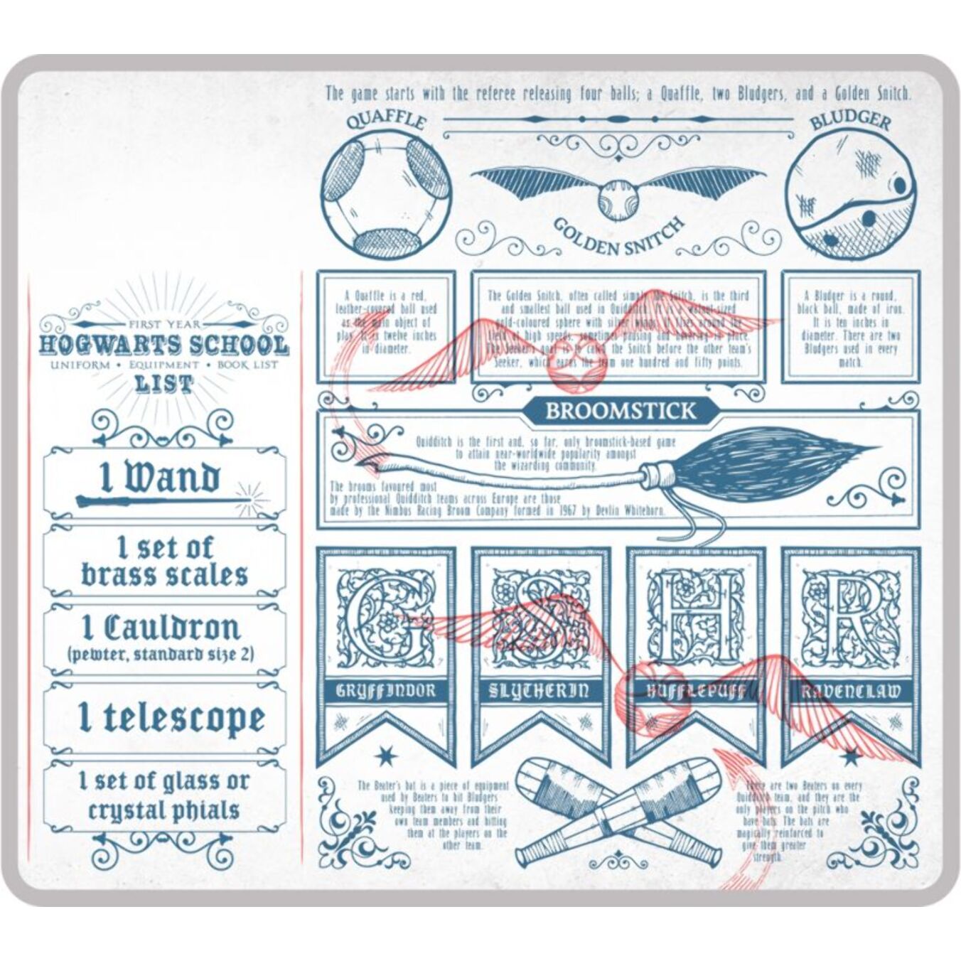 Tapis de souris LEXIP X WARNER - HARRY POTTER - QUIDDITCH TAPI