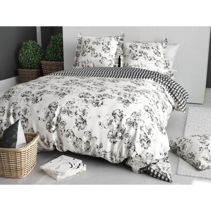 Parure Housse De Couette 3pcs 100% Coton 57 Fils ORNELLA