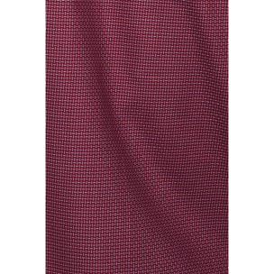 Camicia Uomo 2 Bottoni Button Down Slim Jacquard Fantasia Bordeaux e Celeste