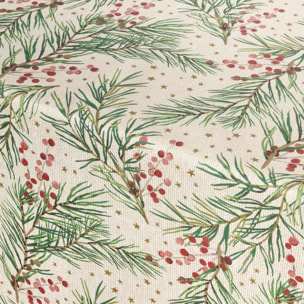 Nappe Anti-tâches Toucher du Tissu Jacquard Merry Christmas 30 Lurex