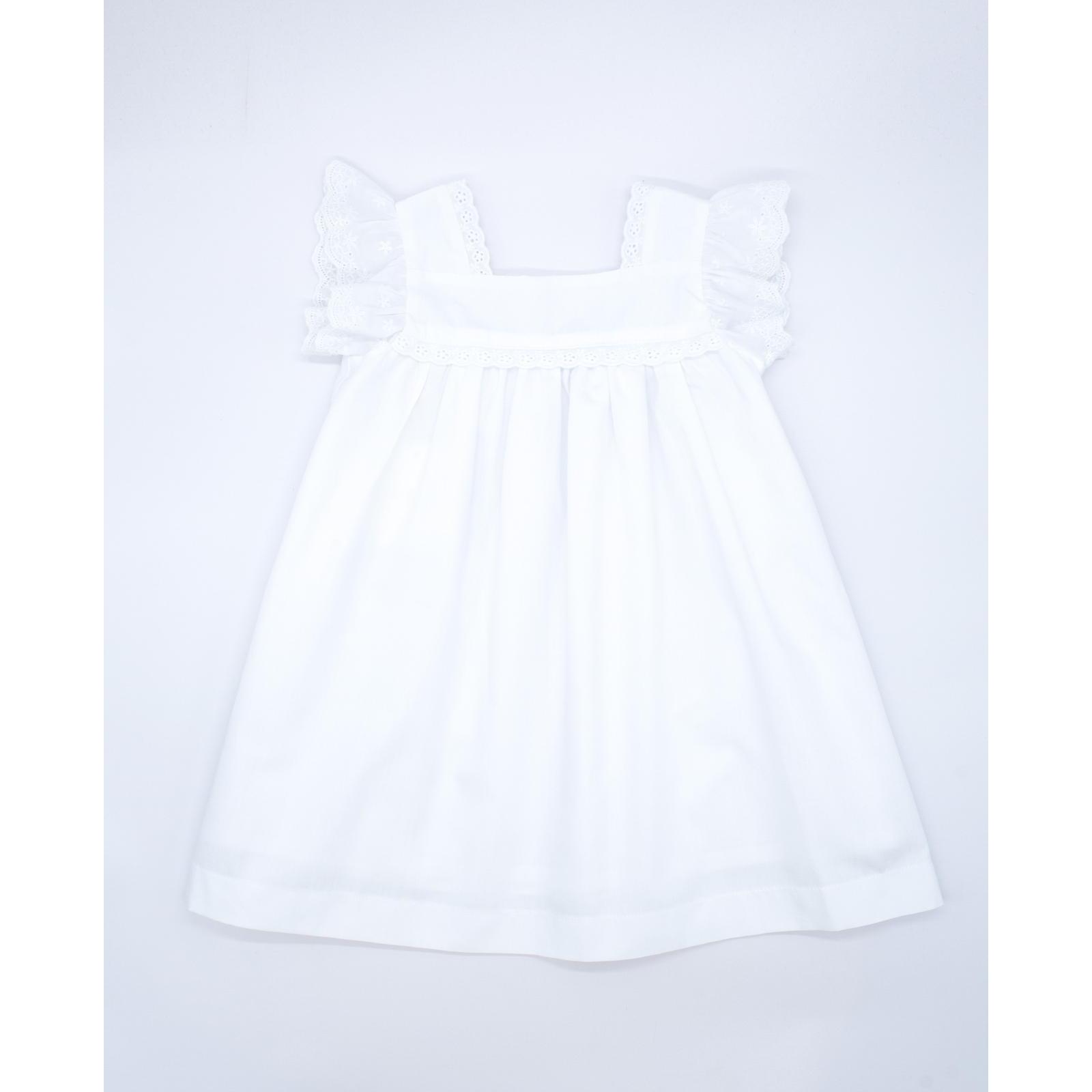Vestido tira bordada popelín blanco