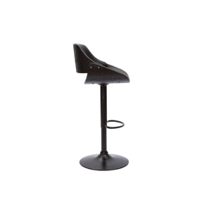 Tabouret de bar design noir réglable pivotant 360° CLASH