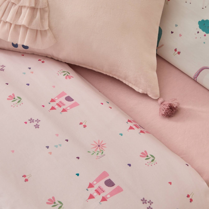 Funda nórdica algodón princesas Leila color blanco 100% Algodón percal