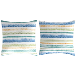2 Fundas de almohada 100% algodón TRIBE A - 65x65 cm