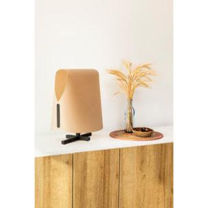 LUANG M Lampe table noire/camel