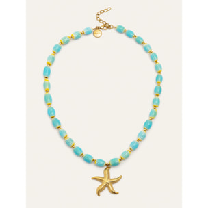 Collar Ariel Colors Acero Baño Oro