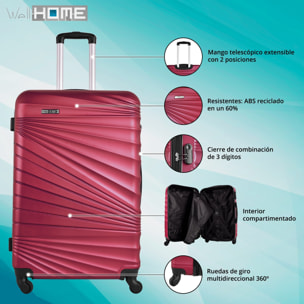 Juego de maletas rígidas 3 piezas en turquesa coral