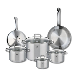 Ensemble de 2 Poêles de cuisson 24 et 28 cm et 4 faitouts 14, 16, 20 et 26 cm Elo Profi Citrin