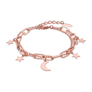 Pulsera Darkle acabado oro rosa 18k