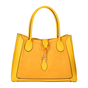 Borsa a mano Jordana da donna In Vera pelle Made in Italy 35x25,5x15 cm