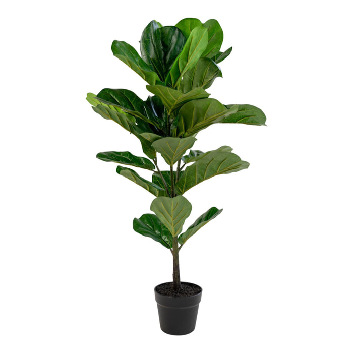 Ficus lyrata artificiale Fiddle Leaf Tree verde H 100 cm