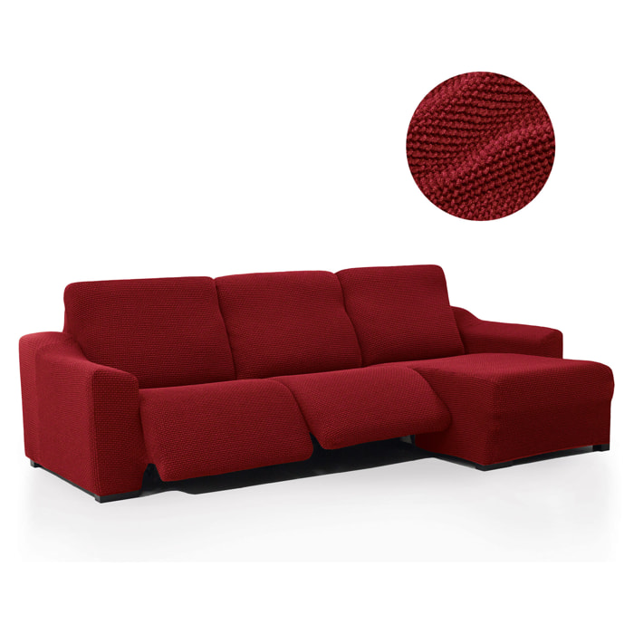 Funda para Chaise Longue derecha (visto de frente ) brazo largo SÚPER ELÁSTICA con RELAX modelo HELENA