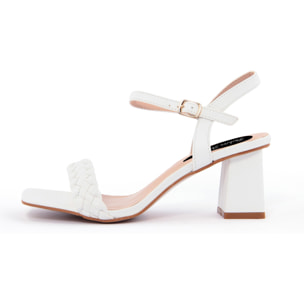Sandali con tacco Donna colore Bianco