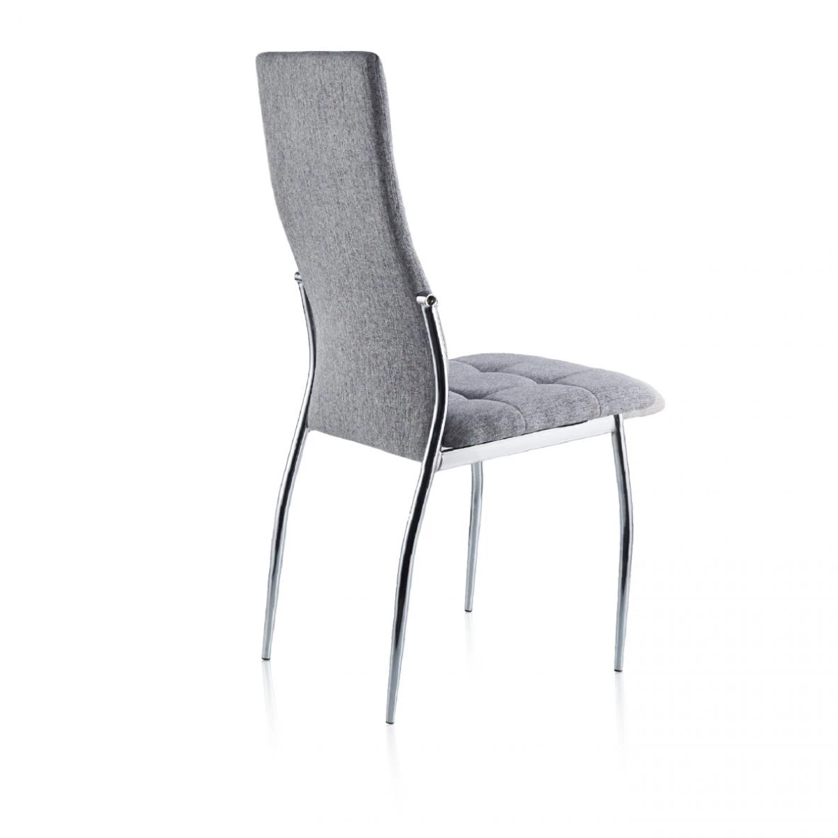 Pack 4 sillas de comedor en tejido gris 57x44 cm Diana Tejido - Gris