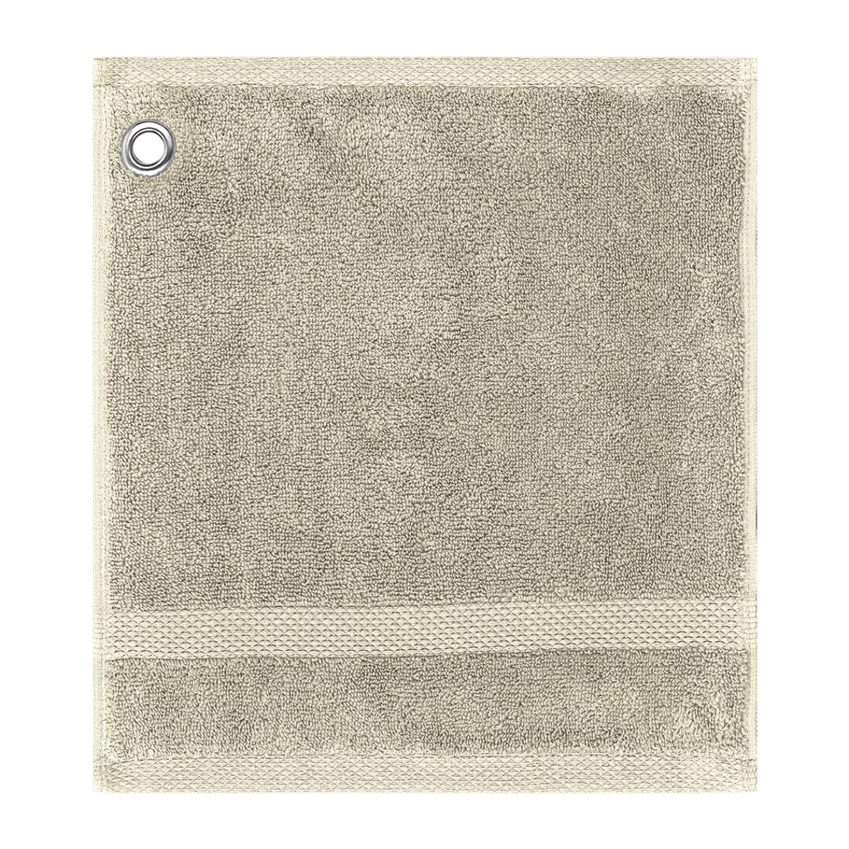 Carre avec oeillet pur coton 550 g/m² uni beige Elea angora