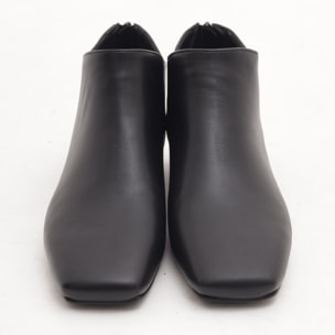 STIVALETTO FLAT QUADRATO NERO