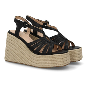 Sandalia cuña plataforma mujer cómoda