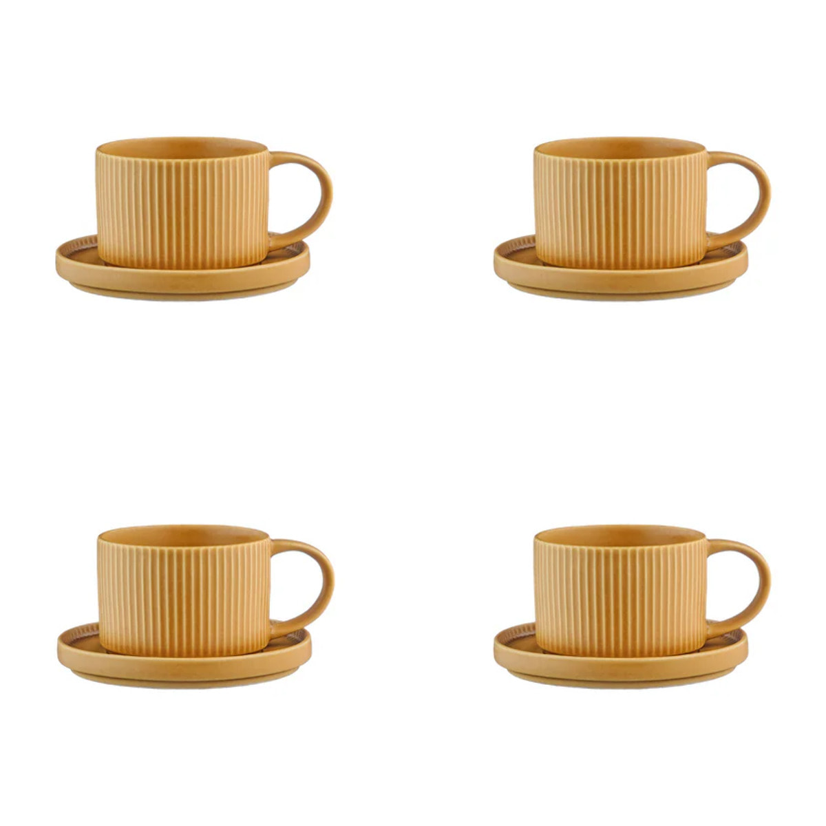 Tasse SCANDI 15cl et soucoupe Ø12cm - 8 pièces - Ocre