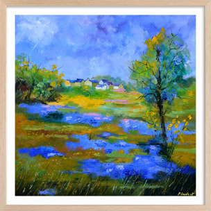 Affiche  flaque Affiche + cadre en bois - Chêne