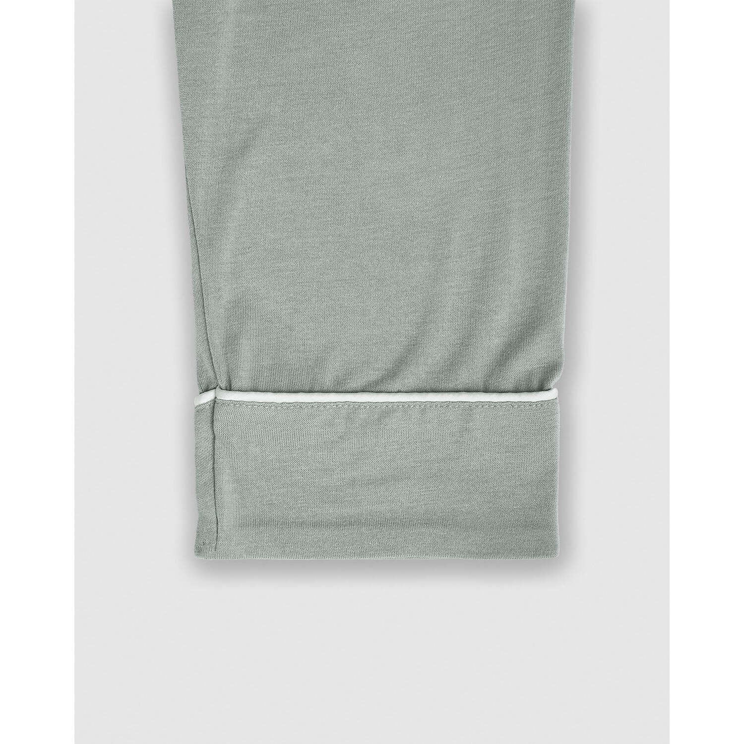 Pigiama lungo camicia in viscosa donna verde Kid