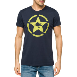 T-shirt in cotone 150 gr Hot Buttered Goldenbreed Blu Navy