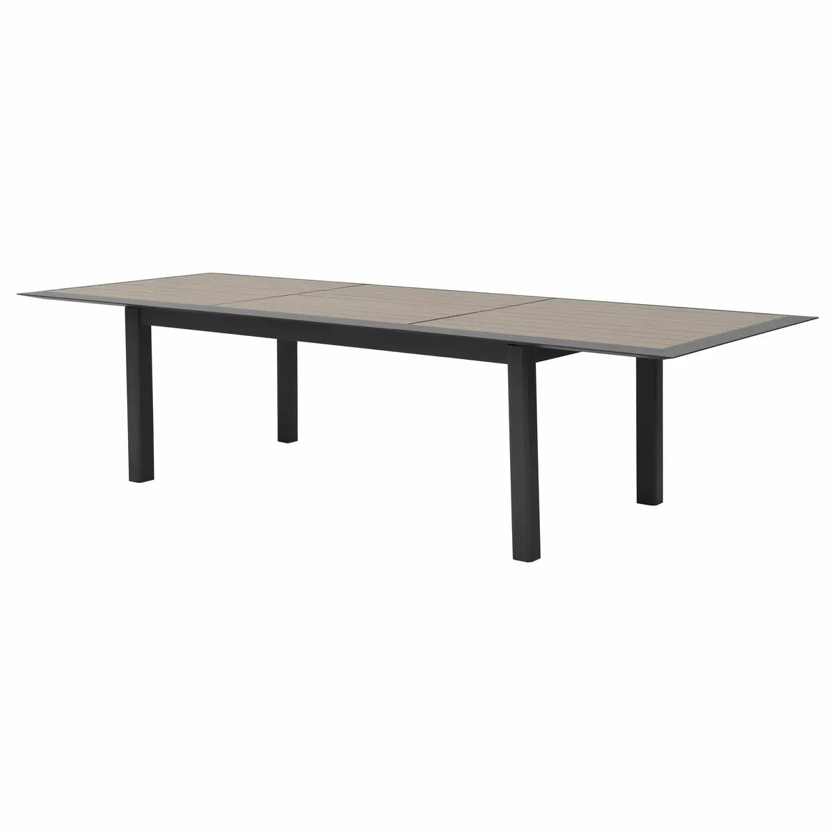 Table de jardin extensible Allure Effet bois muscade & Graphite