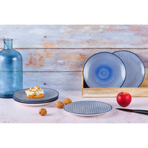 Assiette PATTERN Ø21cm - 6 pièces - Dark blue