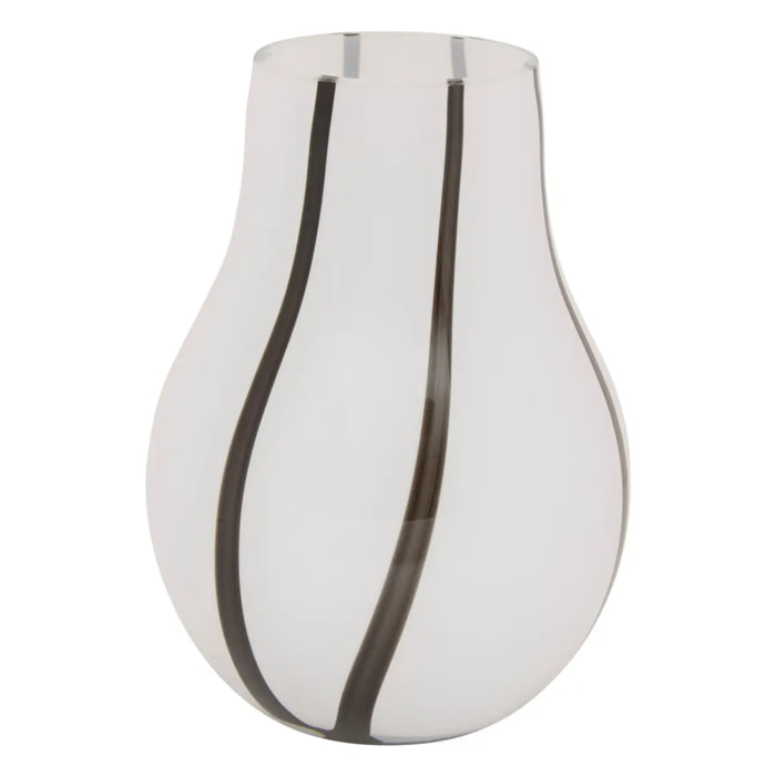 Vase Piero noir et blanc H20,5cm