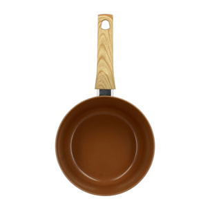 Casserole en revêtement céramique 20cm noisette - tous feux COLORAMA