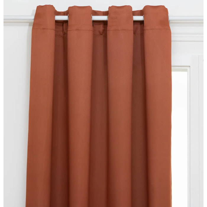 Rideau occultant "Odelie" terracotta 140x260cm